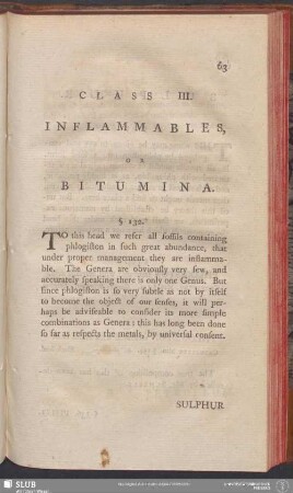 Class III. Inflammables Or Bitumina