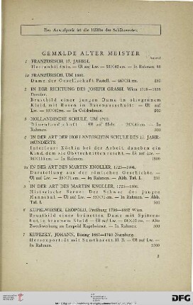 Gemälde alter Meister (Nr. 1-69)