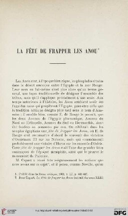 La fête de frapper les Anou