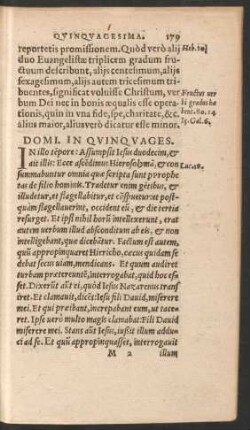 Domi. In Quinquages.