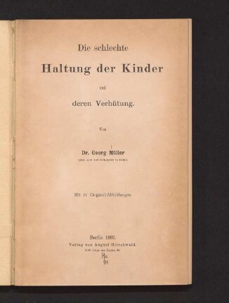 Die schlechte Haltung der Kinder und deren Verhütung