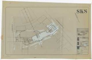 Sanierungsgebiet Kreuzberg Süd SKS, Wohnungsbau mit Geschäftsräumen, Admiralstraße Kottbusser Straße, Berlin-Kreuzberg: Grundriss 8./9. Obergeschoss 1:200