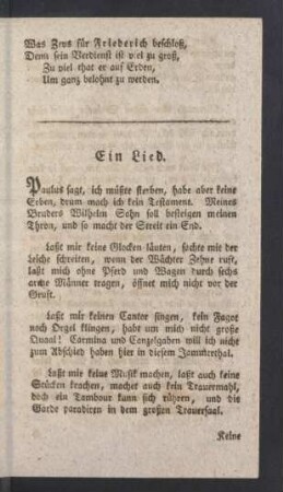 Ein Lied.