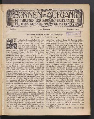 Heft 2. 16. Jahrgang. November 1913