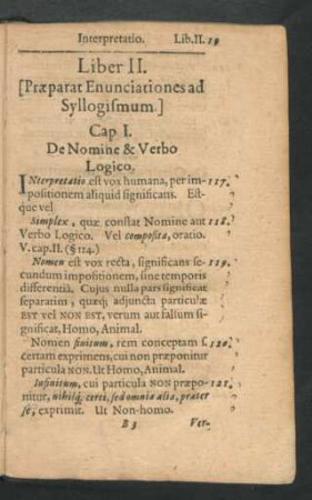 Cap. I. De Nomine & Verbo Logico.