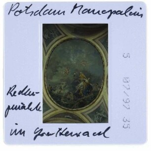 Potsdam, Neuer Garten,Potsdam, Marmorpalais : Innenansicht Gartensaal Detailansicht Deckengemälde