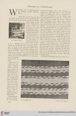 32.1907 = Nr. 125: Weaving in a hand-loom