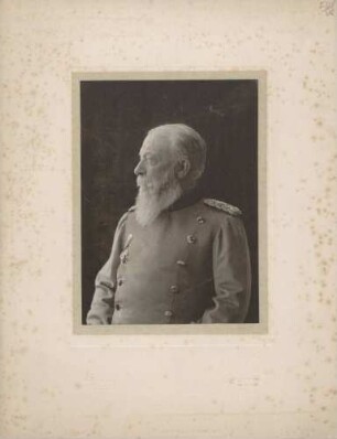Großherzog Friedrich I. in Uniform, halb im Profil nach links, Brustporträt.