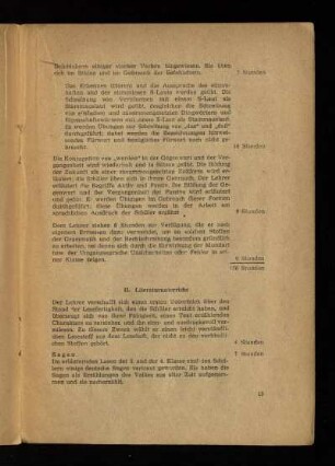 II. Literaturunterricht