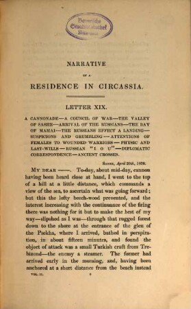 Journal of a Residence in Circassia : during the Years 1837, 1838 and 1839 ; in 2 Volumes, 2