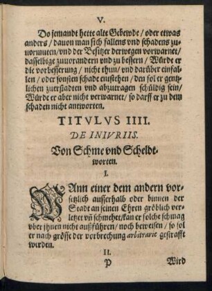 Titulus IIII. De Iniuriis.
