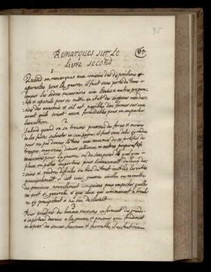 Remarques sur le livre second