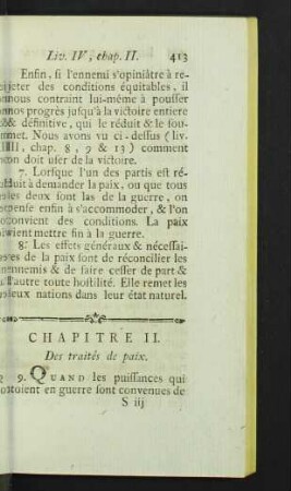 Chapitre II. Des traités de paix.