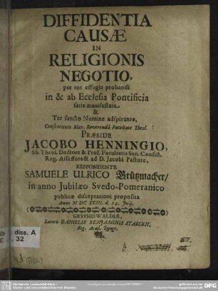 Diffidentia causae in religionis negotio