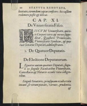 I. De Quatuor Deputatis.