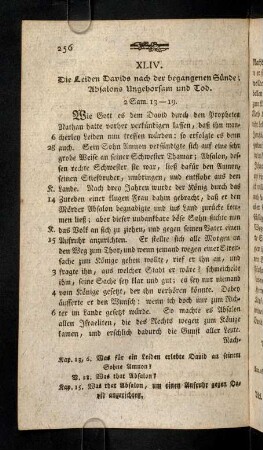256-262, XLIV. Die Leiden Davids