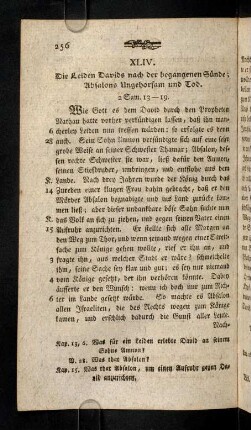 256-262, XLIV. Die Leiden Davids