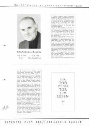 Krautwig, Dr. Notker Josef
