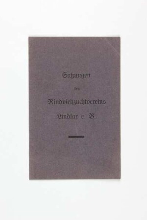 Satzungen des Rindviehzuchtvereins Lindlar e. V.