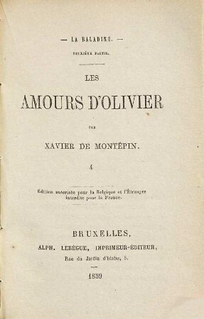 La baladine, 2,4. Les amours d'Olivier