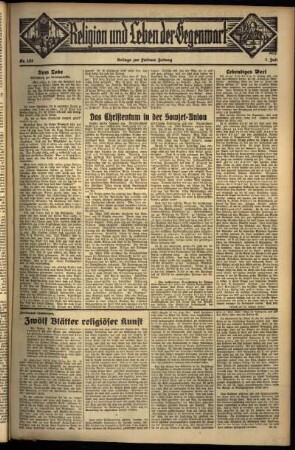 Dritte Ausgabe vom Sonntag, den 07. Juli 1935.