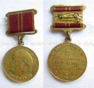 Medaille zum 100. Geburtstag Lenins, zivile Abteilung für heldenmütige Arbeit, Sowjetunion