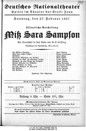 Miß Sara Sampson
