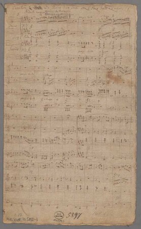La Reine d'un jour / Ouverture, arrangiert, Klavier 4händig - BSB Mus.Schott.Ha 5850-3