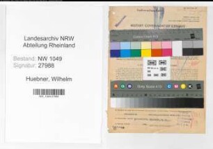Entnazifizierung Wilhelm Huebner , geb. 31.05.1900 (Stadtsekretaer)