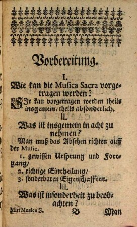 Kurtze Fragen aus der Musica Sacra : Worinnen Denen Liebhabern bey Lesung der Biblischen Historien, eine Sonderbahre Nachricht gegeben wird