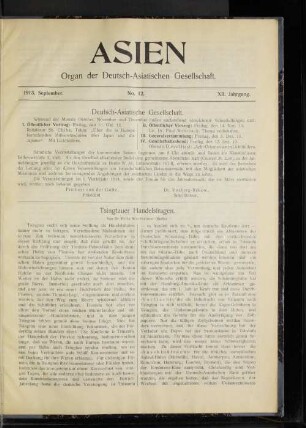 Deutsch-Asiatische Gesellschaft.