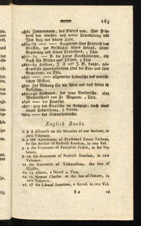 163-186, English Books. Livres Françoise. Libri Italiani.