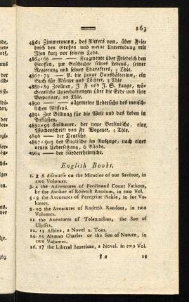 163-186, English Books. Livres Françoise. Libri Italiani.