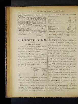 Les mines en Russie Les mines de manganèse