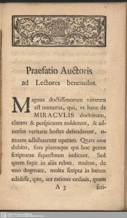 Praefatio Auctoris ad Lectores beneuolos