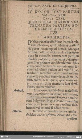 Caput XXVI. Juniperum In Morbis Externarum Partium Excellere Attestatur