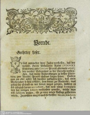 Vorrede. Geehrter Leser
