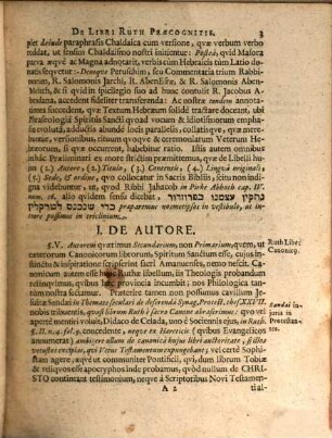 D. Jo. Benedicti Carpzovii, Fil. P. P. Collegium Rabbinico-Biblicum In Libellum Ruth : Duodecim olim Disputationibus usque ad Cap. II, 10. editum, nunc ex Collegio B. Autoris Msc. Continuatum & ad finem perductum