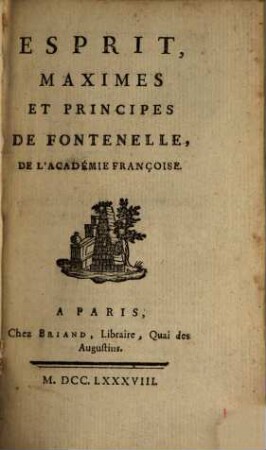 Esprit, maximes et principes