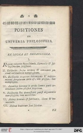 Positiones ex universa philosophia