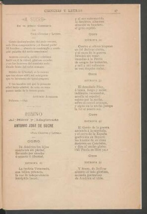 A Sucre en su primer centenario : [Poesía]