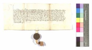 Donnerstag nach Matthias; Cunz Wulfing, ein Smid, bekennt gegenüber Albrecht von Hohenlohe seine Leibeigenschaft in Neuenstein; Siegel: Zürch von Stetten.
