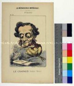 Karikatur auf Ernest Pinard aus der Serie "La Ménagerie Impériale"