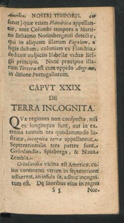 Caput XXIX. De Terra Incognita.
