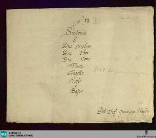 Symphonies - Don Mus.Ms. 714 : D; Hob I:62