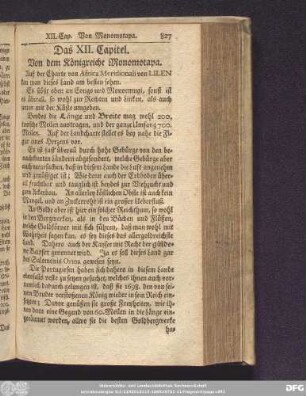 Das XII. Capitel. Von dem Königreiche Monomotapa.