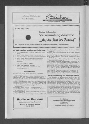 Versammlung des EBV