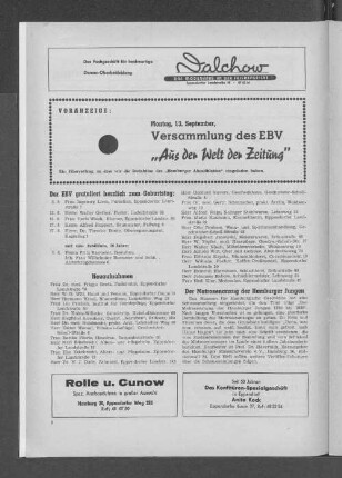 Versammlung des EBV