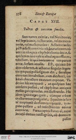 Caput XVII: Turres & turrium similia