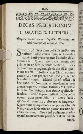Decas Precationum.